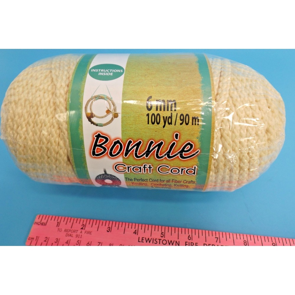 *NEW* ! 🪢Pepperell Bonnie Macrame Craft Cord Roll - 6mm X 100yd -FLESH color